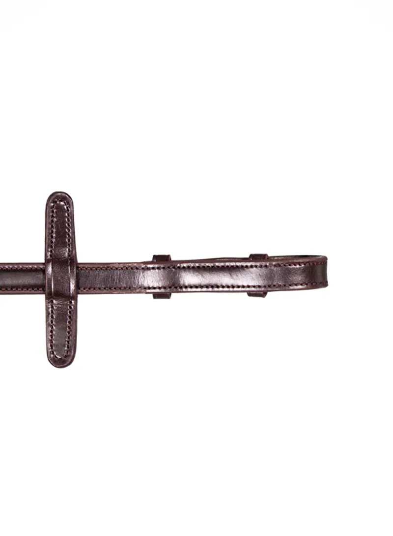 Henry James V-Grip Hybride Rubber Reins with Leathers Stoppers Brown-1